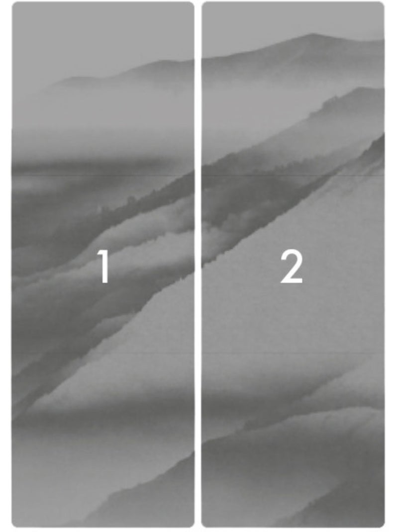 Papier peint panoramique - white noise mountain - taille: 200 x 280 cm Multicolore - Kiabi