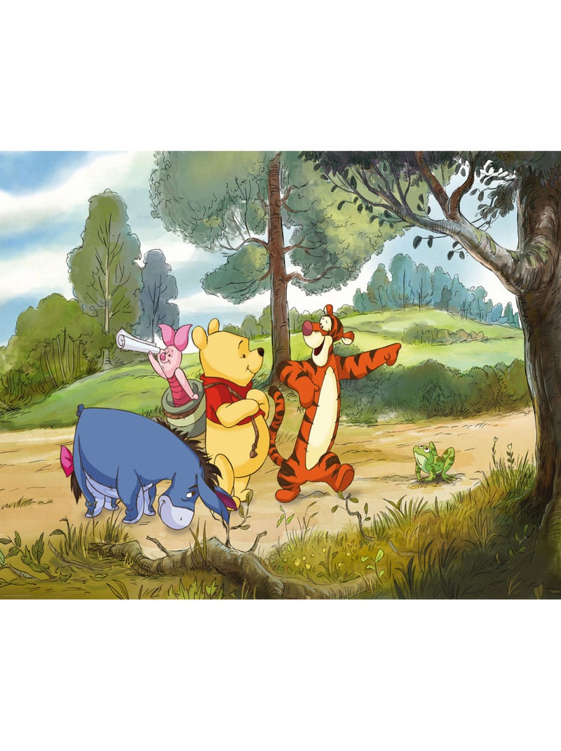 Papier peint panoramique - Winnie l'ourson Expedition - Taille: 250 x 200 cm Multicolore - Kiabi