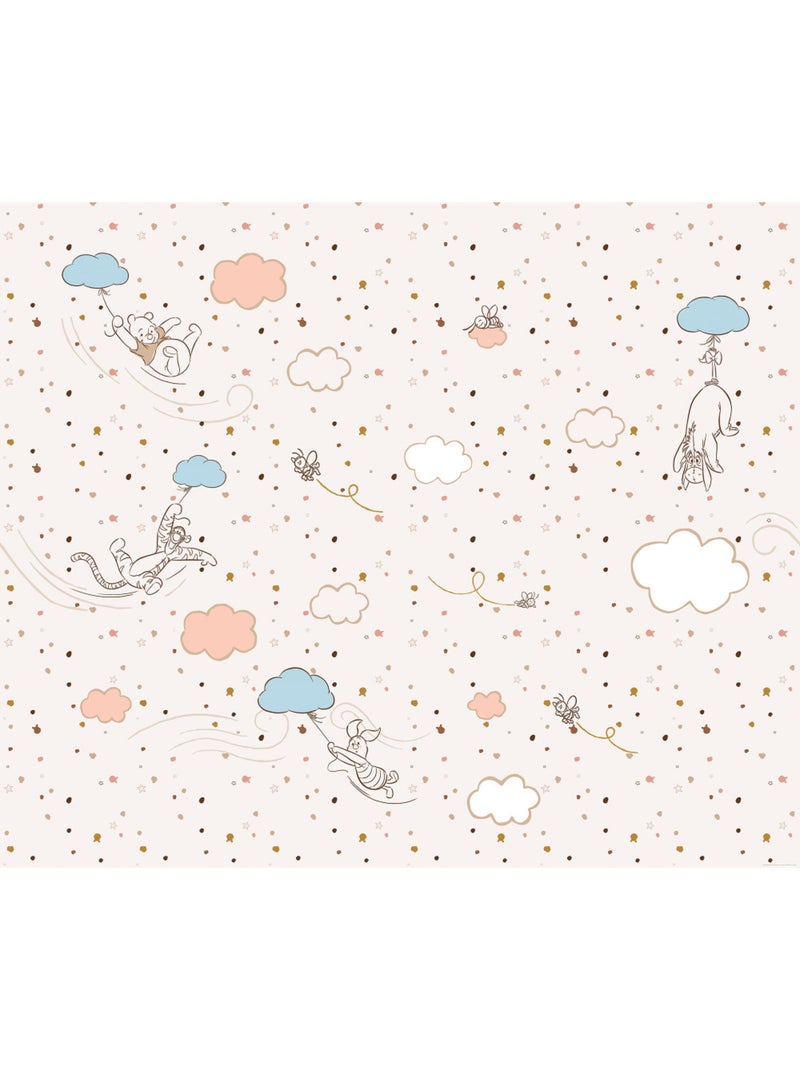 Papier peint panoramique - Winnie l'ourson Wind Dance - Taille: 300 x 250 cm Multicolore - Kiabi
