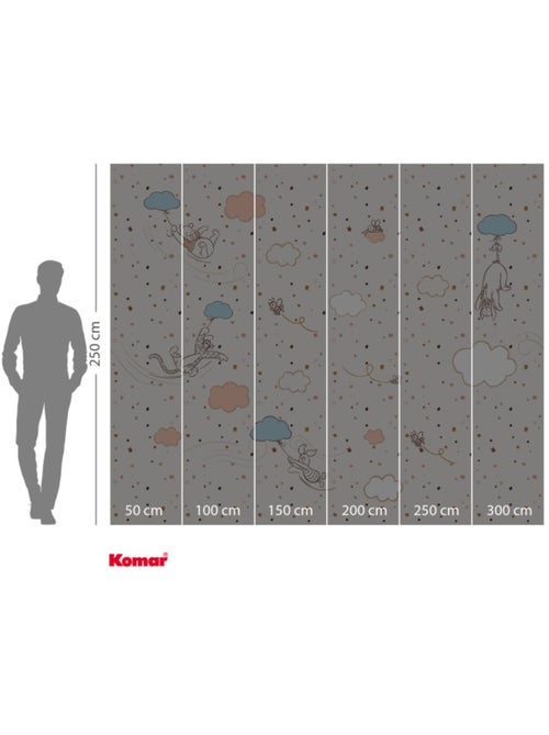 Papier peint panoramique - Winnie l'ourson Wind Dance - Taille: 300 x 250 cm - Kiabi