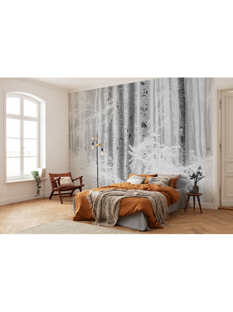 Papier peint panoramique - winter wood - taille: 400 x 280 cm Multicolore - Kiabi