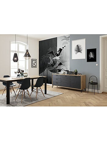 Papier peint panoramique - yin yang - taille: 200 x 280 cm