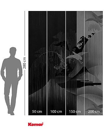 Papier peint panoramique - yin yang - taille: 200 x 280 cm