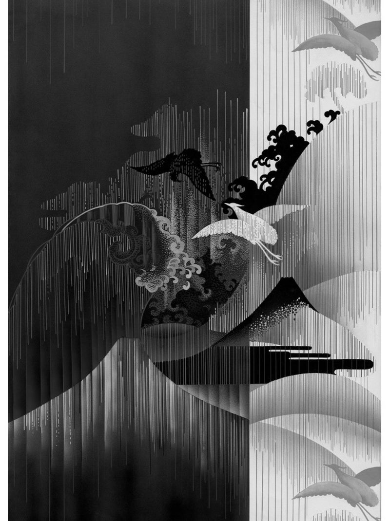 Papier peint panoramique - yin yang - taille: 200 x 280 cm Multicolore - Kiabi