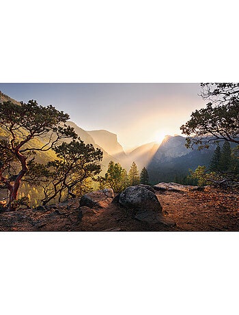 Papier peint panoramique - yosemites secret - taille: 450 x 280 cm