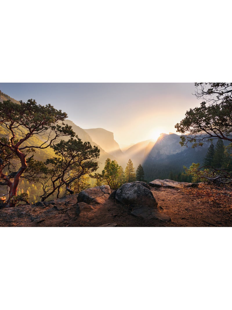 Papier peint panoramique - yosemites secret - taille: 450 x 280 cm Multicolore - Kiabi