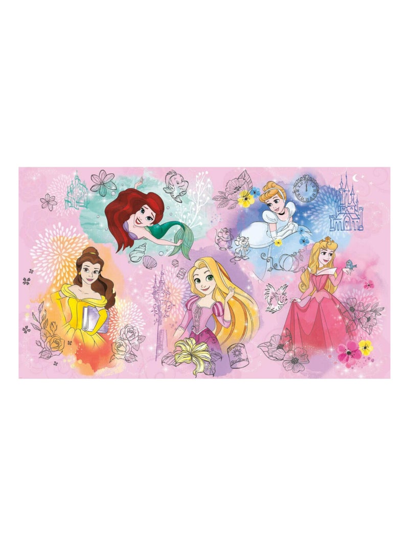 Papier peint panoramique auto-adhésif Disney 5 Princesses 3,2 x 1,83 m Multicolore - Kiabi