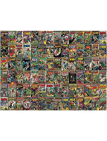 Papier peint panoramique auto-adhésif Marvel couvertures de Comics - 3.2 m x 1.83 m