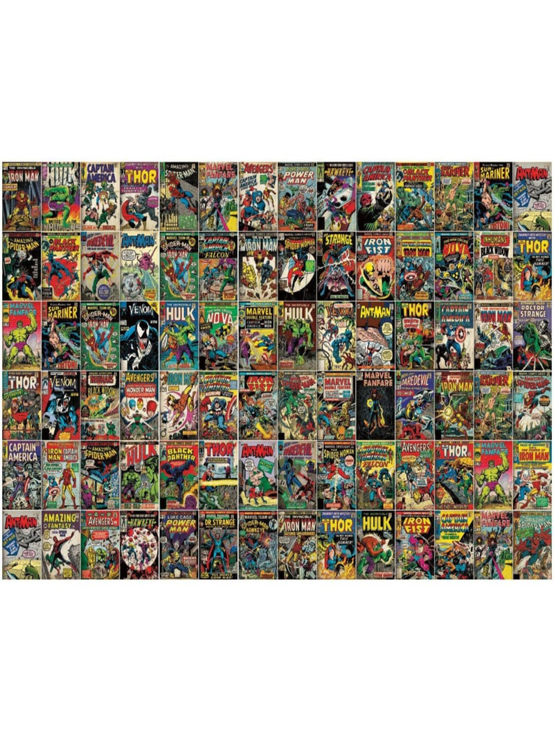 Papier peint panoramique auto-adhésif Marvel couvertures de Comics - 3.2 m x 1.83 m Multicolore - Kiabi