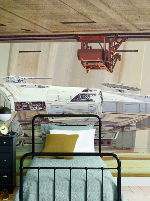 Papier peint panoramique auto-adhésif Star Wars  Faucon -3,2 m x 1,83 m - Kiabi