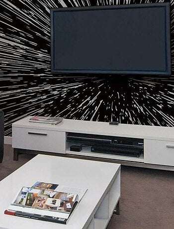 Papier peint panoramique auto-adhésif Star Wars hyper espace Disney - 3.2 m x 1.83 m