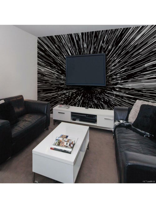 Papier peint panoramique auto-adhésif Star Wars hyper espace Disney - 3.2 m x 1.83 m - Kiabi