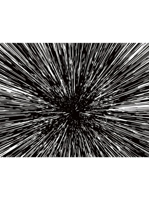Papier peint panoramique auto-adhésif Star Wars hyper espace Disney - 3.2 m x 1.83 m - Kiabi