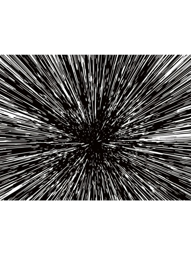 Papier peint panoramique auto-adhésif Star Wars hyper espace Disney - 3.2 m x 1.83 m Noir Noir - Kiabi