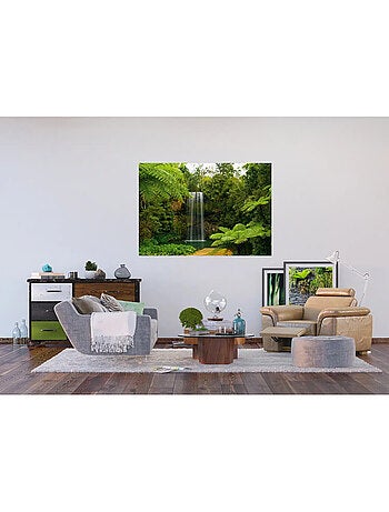 Papier peint panoramique cascade en forêt tropicale 180 x 127 cm