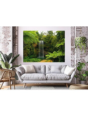 Papier peint panoramique cascade en forêt tropicale 180 x 127 cm