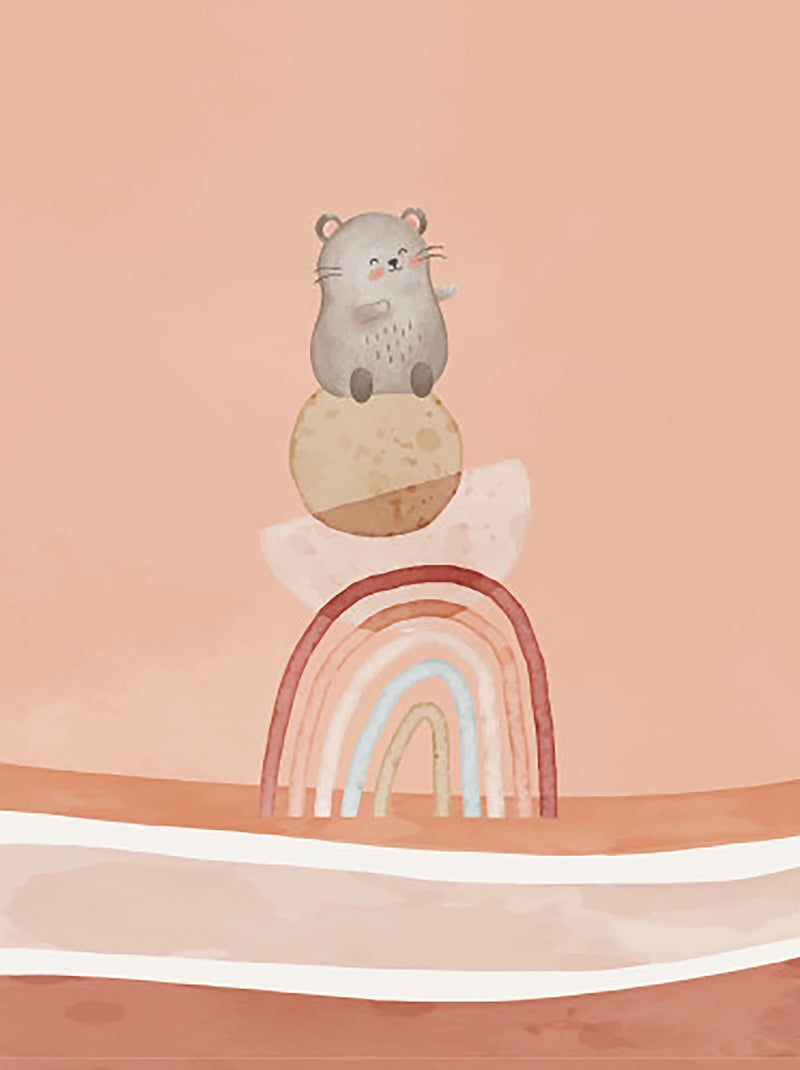 Papier peint panoramique Charlie Wood Multicolore - Kiabi