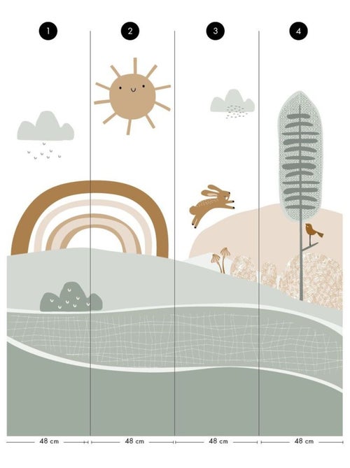 Papier peint panoramique Edgar le renard - Kiabi
