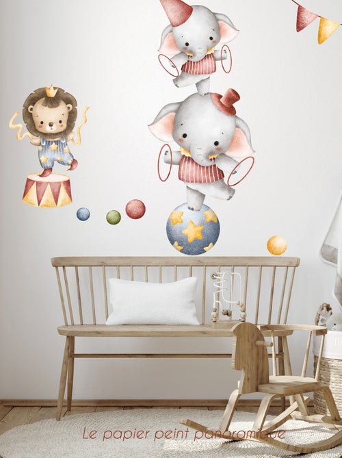 Papier peint panoramique En Piste Aquarellé - Kiabi