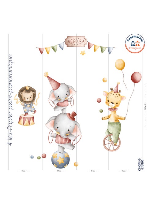 Papier peint panoramique En Piste Aquarellé - Kiabi