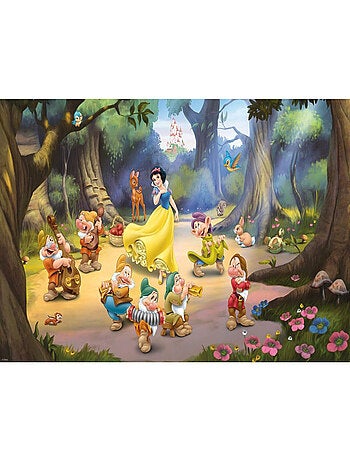 Papier peint panoramique encollé Blanche neige et les 7 nains de Disney - Danse dans les bois - 320