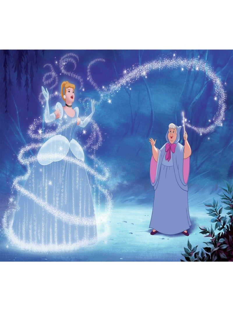 Papier peint panoramique encollé Cendrillon de Disney SO THIS IS LOVE - 320 cm x 182,88 cm Bleu - Kiabi