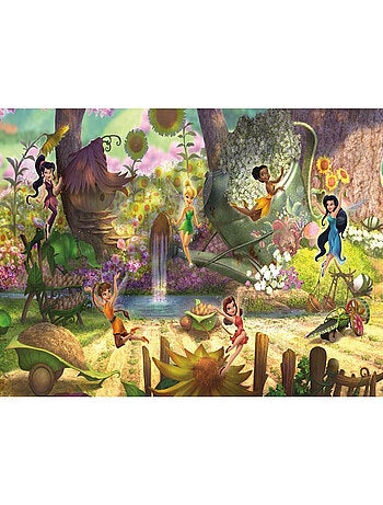 Papier peint panoramique encollé Clochette et ses amis à la cascade - 320 cm x 182,88 cm