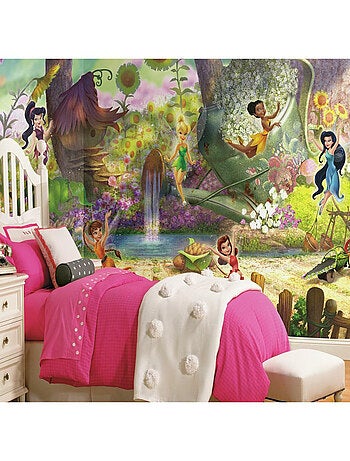 Papier peint panoramique encollé Clochette et ses amis à la cascade - 320 cm x 182,88 cm