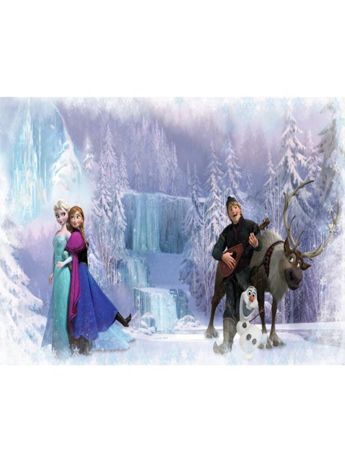 Papier peint panoramique encollé Disney La Reine des neiges - Dans la glace - 320 cm x 182,88 cm - Kiabi