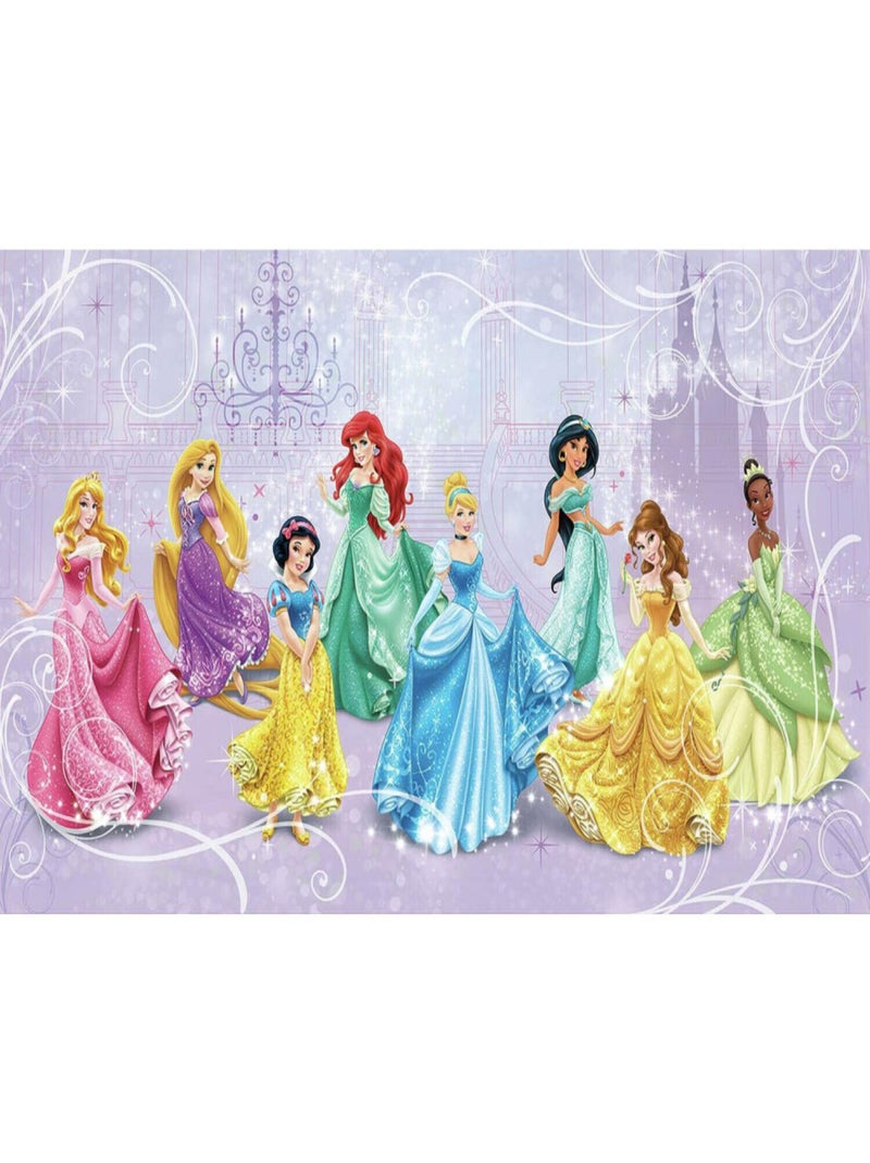 Papier peint panoramique encollé Disney Princesses Royales - 320 cm x 182,88 cm Multicolore - Kiabi