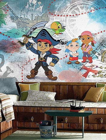Papier peint panoramique encollé Jake et les pirates DISNEY - 320 cm, 182,88 cm