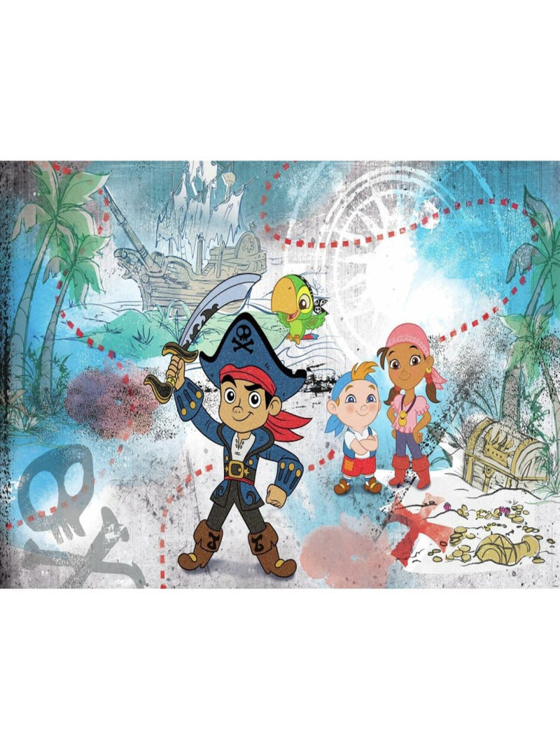 Papier peint panoramique encollé Jake et les pirates DISNEY - 320 cm, 182,88 cm Multicolore - Kiabi