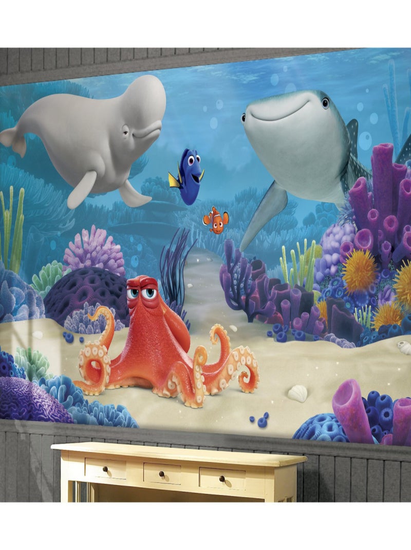 Papier peint Panoramique encollé Le monde de Dory Disney 320X182 CM Bleu - Kiabi