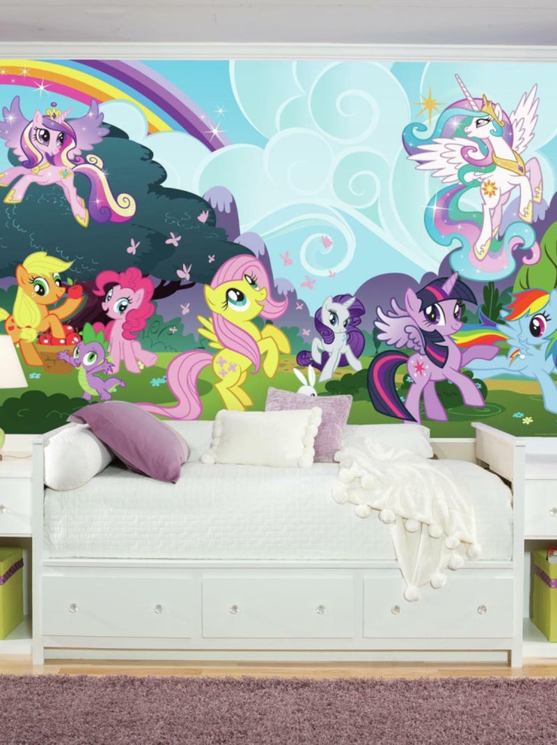 Papier peint panoramique encollé My Little Pony - arc-en-ciel - 320 cm x182,88 cm Multicolore - Kiabi