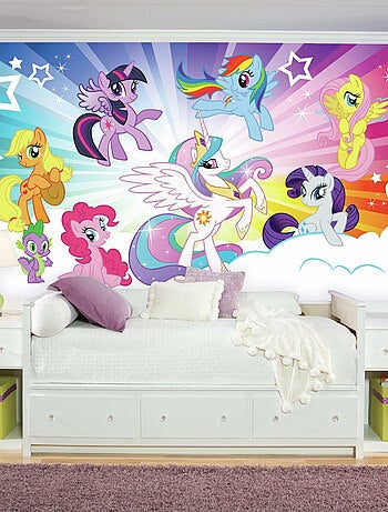 Papier peint panoramique encollé My Little Pony nuage - 320 cm x 82,88 cm