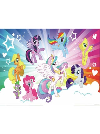 Papier peint panoramique encollé My Little Pony nuage - 320 cm x 82,88 cm