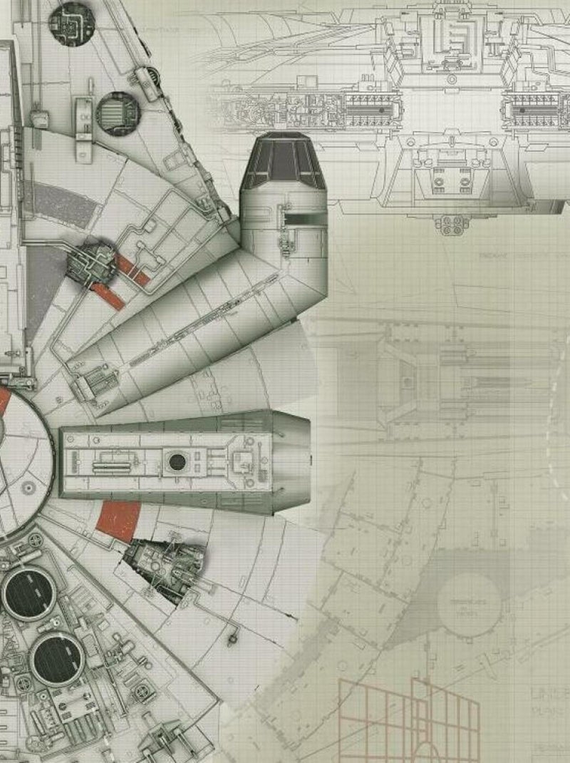 Papier peint panoramique encollé Star Wars Faucon Millennium - 228,60 cm x 182,88 cm Blanc - Kiabi