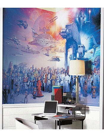 Papier peint panoramique encollé Star Wars la saga - 320 cm x 182,88 cm
