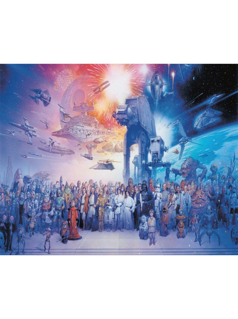 Papier peint panoramique encollé Star Wars la saga - 320 cm x 182,88 cm Multicolore - Kiabi