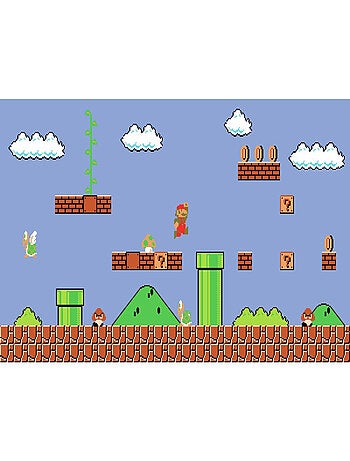 Papier peint panoramique encollé Super Mario Bros. Retro - 320 cm x182,88 cm