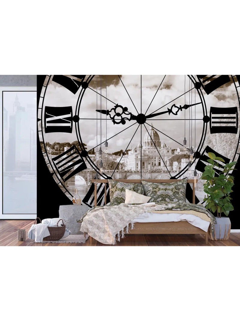 Papier peint panoramique L’Horloge – 360 x 254 cm Multicolore - Kiabi