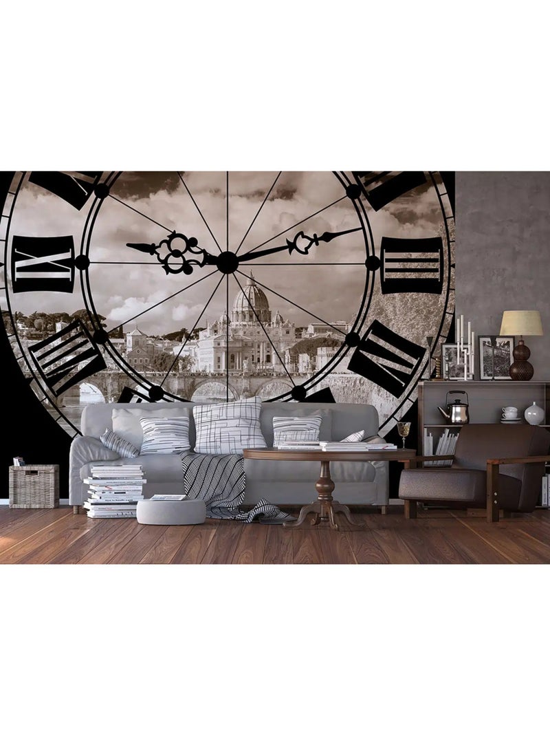 Papier peint panoramique L’Horloge – 360 x 254 cm Multicolore - Kiabi