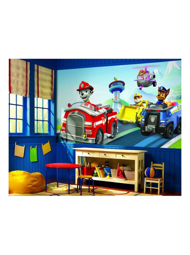Papier peint panoramique  Pat 'patrouille -  320 cm x 182,88 cm Multicolore - Kiabi