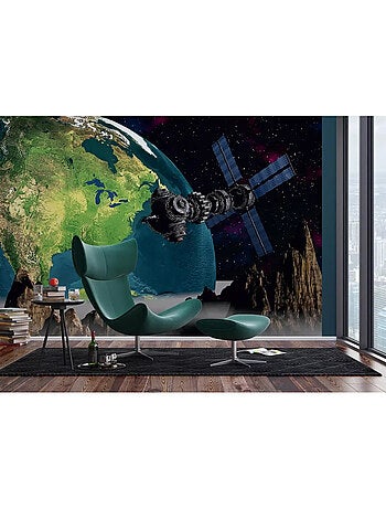 Papier peint panoramique “Planète & Satellite” – 360 x 254 cm