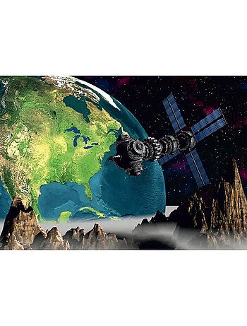 Papier peint panoramique “Planète & Satellite” – 360 x 254 cm