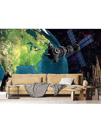 Papier peint panoramique “Planète & Satellite” – 360 x 254 cm