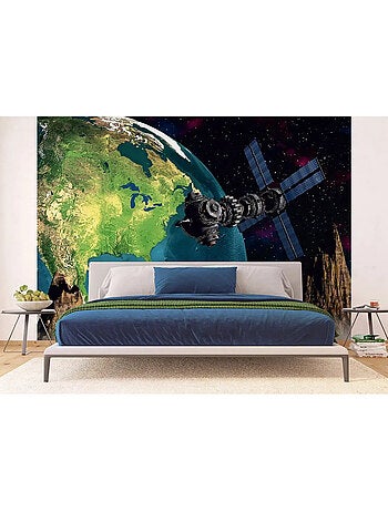Papier peint panoramique “Planète & Satellite” – 360 x 254 cm