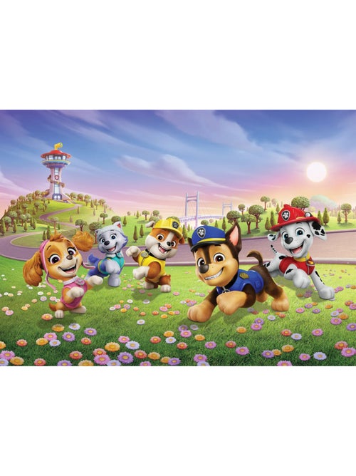 Papier peint Pat'Patroiulle champs de fleurs 375 x 270 cm - Kiabi