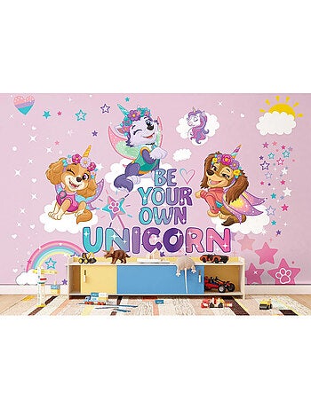 Papier peint Pat'Patrouille et Licornes - 375 x 270cm