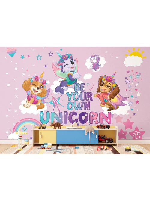 Papier peint Pat'Patrouille et Licornes - 375 x 270cm - Kiabi